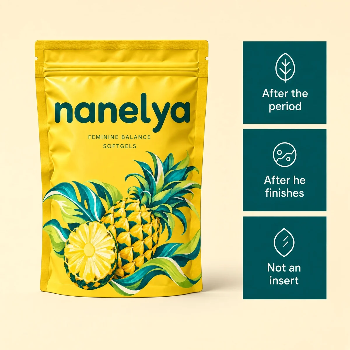Nanelya pouch with three claims