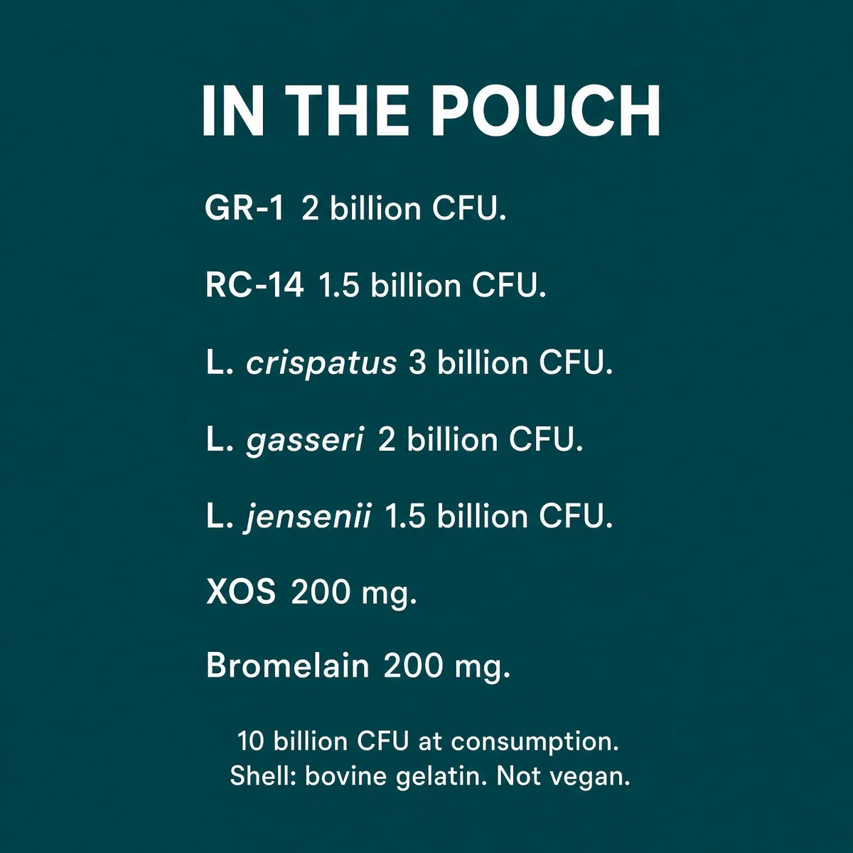 Formula in the pouch
